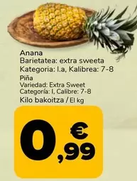 Oferta de Piña  por 0,99€ en Supeco