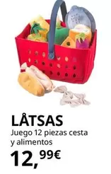 Oferta de Latsas - Juego 12 Piezas Cesta Y Alimentos por 12,99€ en IKEA