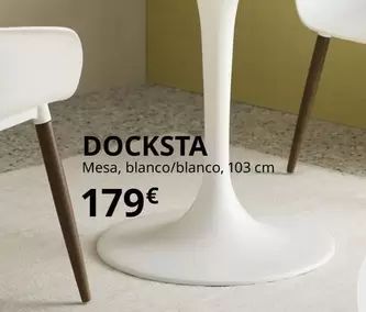 Oferta de Docksta - Mesa, Blanco/Blanco por 179€ en IKEA