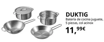 Oferta de Duktig - Bateria De Cocina Juguete, 5 Piezas, Col Acinox por 11,99€ en IKEA