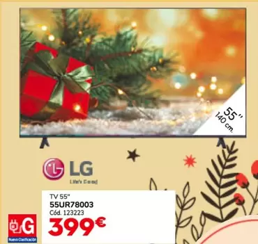 Oferta de LG - Tv 55" 55UR78003 por 399€ en Conforama