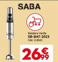 Oferta de Saba - Batidora Varilla SB-BAT-2023 por 26,99€ en Conforama