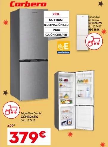 Oferta de Corberó - Frigorifico Combi Cch324ew por 379€ en Conforama