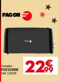 Oferta de Fagor - Tostador Fge3206b por 22,99€ en Conforama