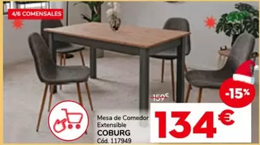 Oferta de Mesa De Comedor Extensible en Conforama