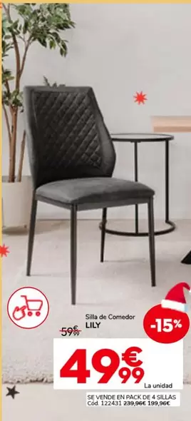 Oferta de Silla De Comedor por 49,99€ en Conforama