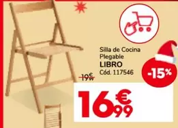 Oferta de Libro Silla De Cocina Plegable por 16,99€ en Conforama