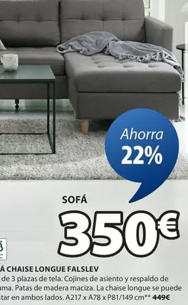 Oferta de Sofá por 350€ en JYSK