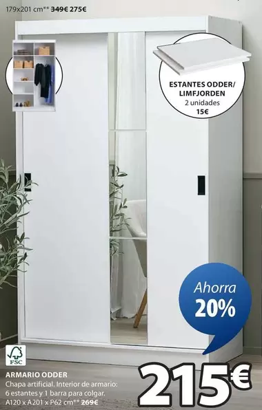 Oferta de Armario Odder por 215€ en JYSK