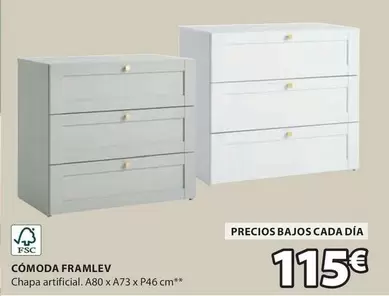 Oferta de Cómoda Framley por 115€ en JYSK