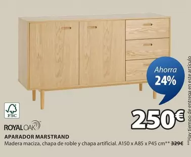 Oferta de Royal Oak - Aparador Marstrand por 250€ en JYSK