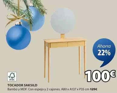 Oferta de Tocador Saksild por 100€ en JYSK