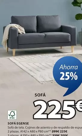 Oferta de Sofá Egle por 225€ en JYSK