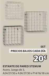 Oferta de Estante De Pared Stenum por 20€ en JYSK