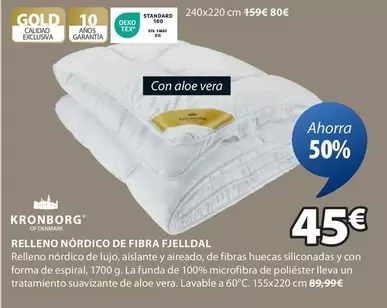 Oferta de Kronborg - Relleno Nordico De Fibra Fjelldal por 45€ en JYSK