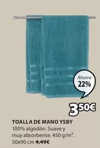 Oferta de Toalla De Mano por 3,5€ en JYSK