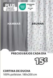 Oferta de Plus - Cortina De Ducha por 15€ en JYSK