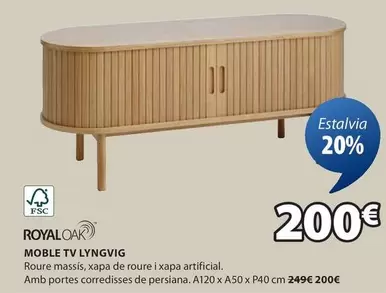 Oferta de Royal Oak - Moble Tv Lyngvig por 200€ en JYSK