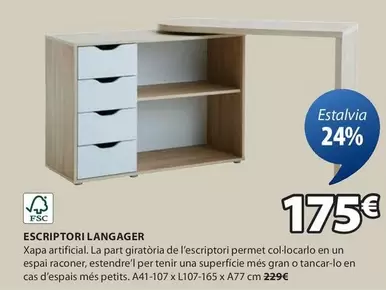 Oferta de Escriptori Langager por 175€ en JYSK