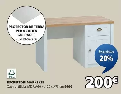 Oferta de Terra - Escriptori Markskel por 200€ en JYSK