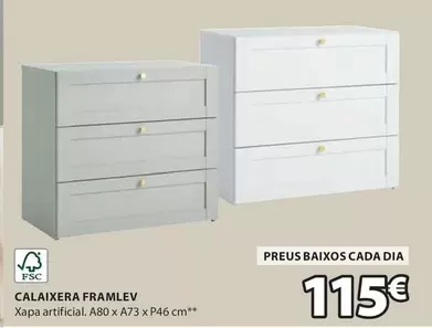 Oferta de Dia - Calaixera Framlev por 115€ en JYSK