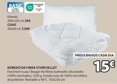 Oferta de Basic - Edredo 240x220 Cm 25 por 15€ en JYSK