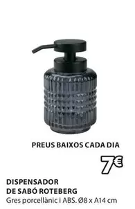 Oferta de Dia - Dispensador De Sabó por 7€ en JYSK