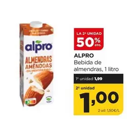 Oferta de Alpro - Bebida De Almendras por 1,99€ en Alimerka