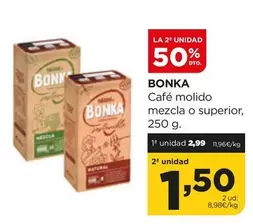 Oferta de Bonka - Café Molido Mezcla O Superior por 2,99€ en Alimerka