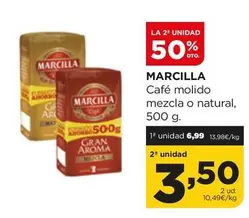 Oferta de Marcilla - Cafe Molido Mezcla O Natural por 6,99€ en Alimerka