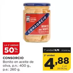 Oferta de Consorcio - Bonito En Aceite De Oliva por 9,75€ en Alimerka