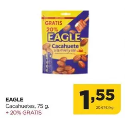 Oferta de Eagle - Cacahuetes por 1,55€ en Alimerka