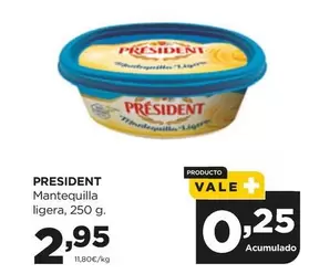 Oferta de Président - Mantequilla Ligera por 2,95€ en Alimerka