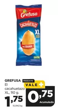 Oferta de Grefusa - El Cacahuetazo por 1,75€ en Alimerka