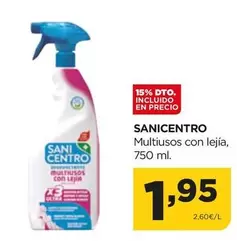 Oferta de Sanicentro - Multiusos Con Lejía por 1,95€ en Alimerka