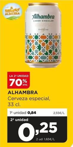 Oferta de Alhambra - Cerveza Especial por 0,84€ en Alimerka