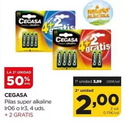 Oferta de Cecasa - Pilas Super Alkaline Ir06 O Ir3 por 3,99€ en Alimerka