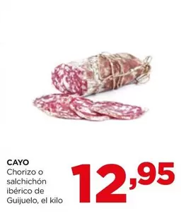 Oferta de Chorizo O Salchichon Iberico De Guijuelo por 12,95€ en Alimerka