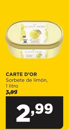 Oferta de Carte d'Or - Sorbete De Limón por 2,99€ en Alimerka