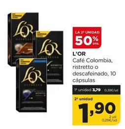 Oferta de L'or - Cafe Colombia, Ristretto O Descafeinado por 3,79€ en Alimerka