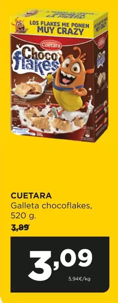 Oferta de Cuétara - Galleta Chocoflakes por 3,09€ en Alimerka