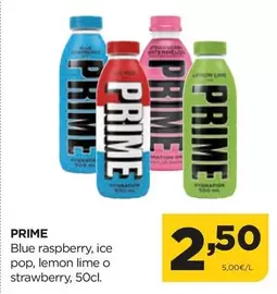 Oferta de Prime - Blue Raspberry Ice Pop, Lemon Lime O Strawberry por 2,5€ en Alimerka