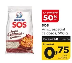 Oferta de Sos - Arroz Especial Caldo por 1,49€ en Alimerka