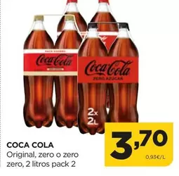 Oferta de Coca-Cola - Original, Zero O Zero Zero por 3,7€ en Alimerka