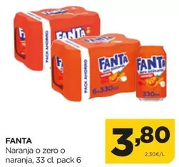 Oferta de Fanta - Naranja O Zero O Naranja por 3,8€ en Alimerka