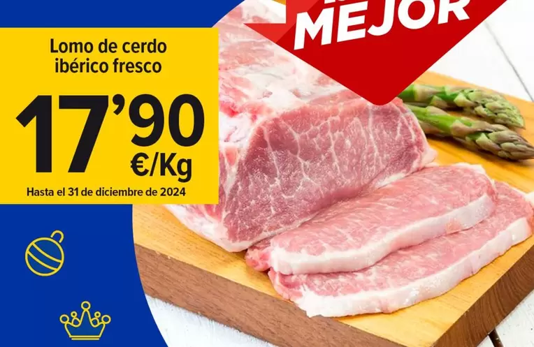 Oferta de Lomo De Cerdo Iberico Fresco por 17,9€ en Cash Fresh