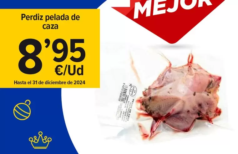 Oferta de Perdiz Pelada De Caza por 8,95€ en Cash Fresh