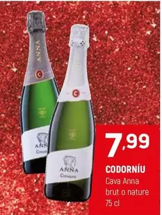 Oferta de Codorniu - Cava Anna Brut O Nature por 7,99€ en Coviran