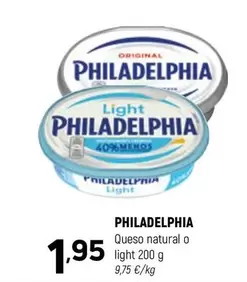 Oferta de Philadelphia - Queso Natural O Light por 1,95€ en Coviran