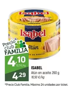 Oferta de Isabel - Atun En Aceite por 4,29€ en Coviran